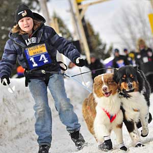 Visitors to Kearney Dog Sled Races